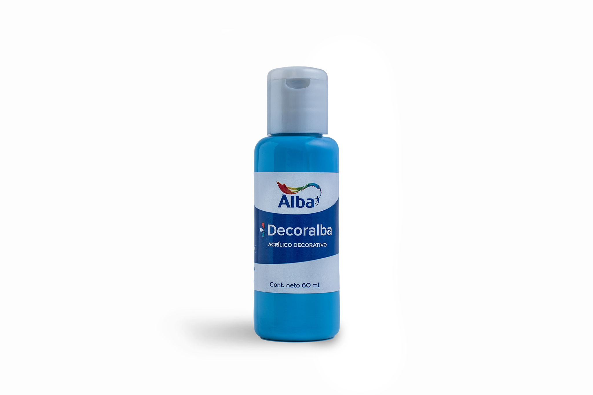Acrilico decorativo alba 60cc cyan 444 - 60ML - Alba Artística